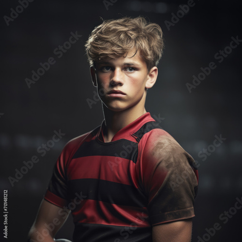 young rugby player's generative ai © Francheska
