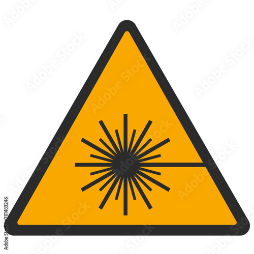 WARNING PICTOGRAM, NON-IONIZING RADIATION ISO 7010 - W005, SVG

