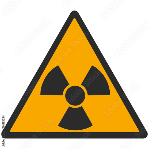 WARNING PICTOGRAM, RADIOACTIVE MATERIAL OR IONIZING RADIATION ISO 7010 - W003, SVG
