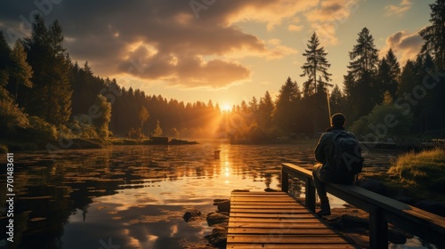 wooden dock at the lake