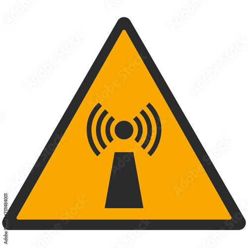 WARNING PICTOGRAM, NON-IONIZING RADIATION ISO 7010 - W005, PNG photo