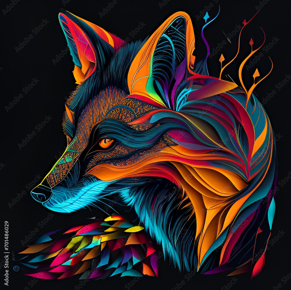 Fototapeta fox in the night