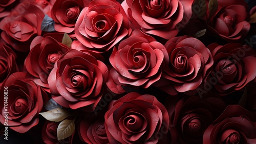 Red rose floral pattern background