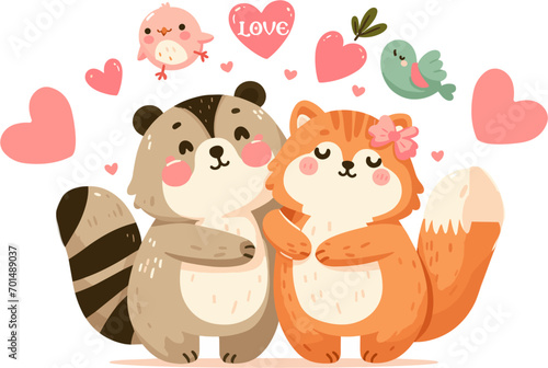 teddy bears with heart, Valentine's Day, Cute Animals in Love, Draw, adorable, animals, expressing love through cuddles, hugs, or sharing a moment.