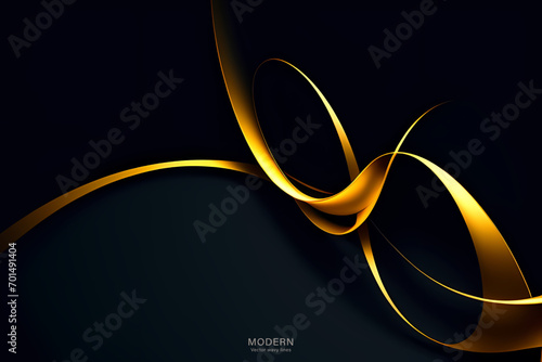 Abstract Dark Gold Background. colorful wavy design wallpaper. creative graphic 2 d illustration. trendy fluid cover with dynamic shapes flow.