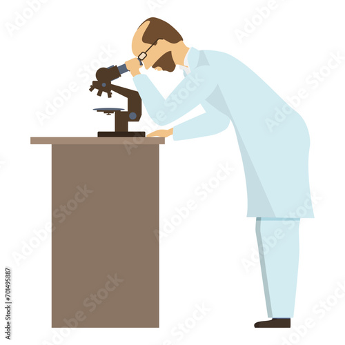 Set of Characters Carrying Out Scientific Researches. Vector Illustration.. Item 2