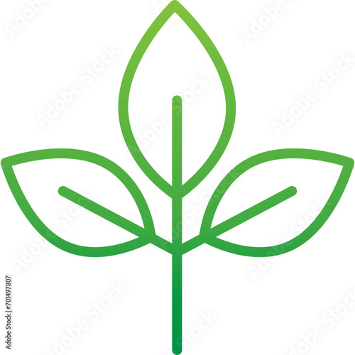 gradient green icon - organic