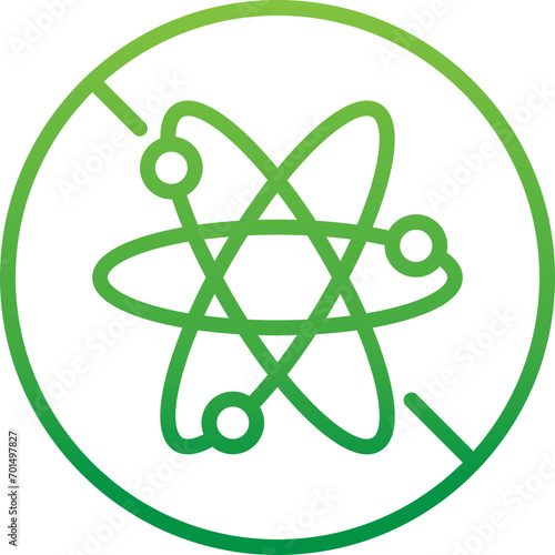gradient green icon -  hybridization, science