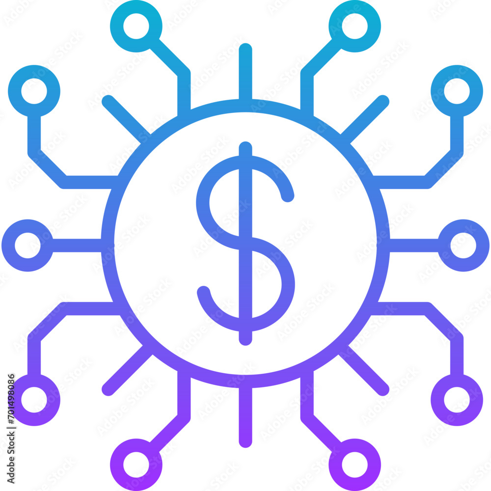 blue gradient icon - blockchain, digital dollar, smart contracts
blue gradient icon - blockchain, digital dollar, smart contracts