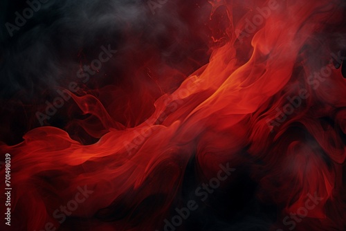 A mesmerizing background filled with vibrant flames licking against swirling smoke, creating an intricate dance of fiery reds and smoky grays.