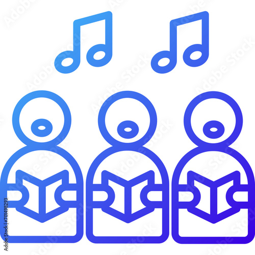 christmas choir gradient