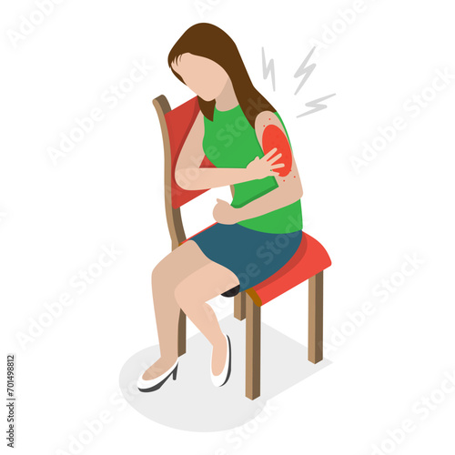 3D Isometric Flat Vector Illustration of Skin Acne And Allergy, Skincare and Dermatology. Item 2