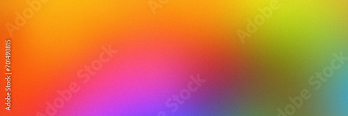 Abstract color palette, holographic blurred grainy gradient banner background texture. Colorful multicolor grain soft noise effect pattern. 
