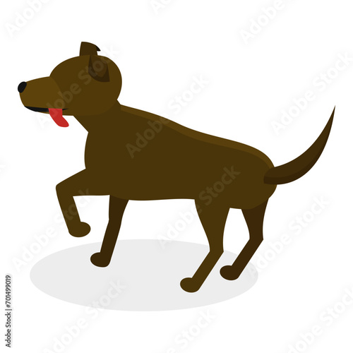 3D Isometric Flat Vector Illustration of Pet Care  Dog Poo Clean Up. Item 7