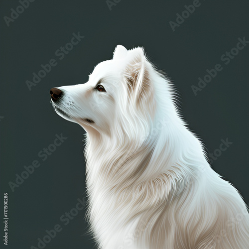 portrait of a white dog © Lenka