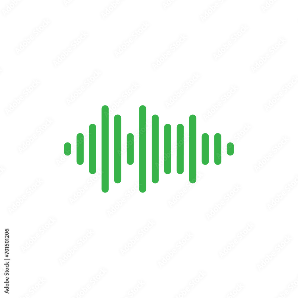 Sound wave icon flat vector design Sound wave icon flat vector design