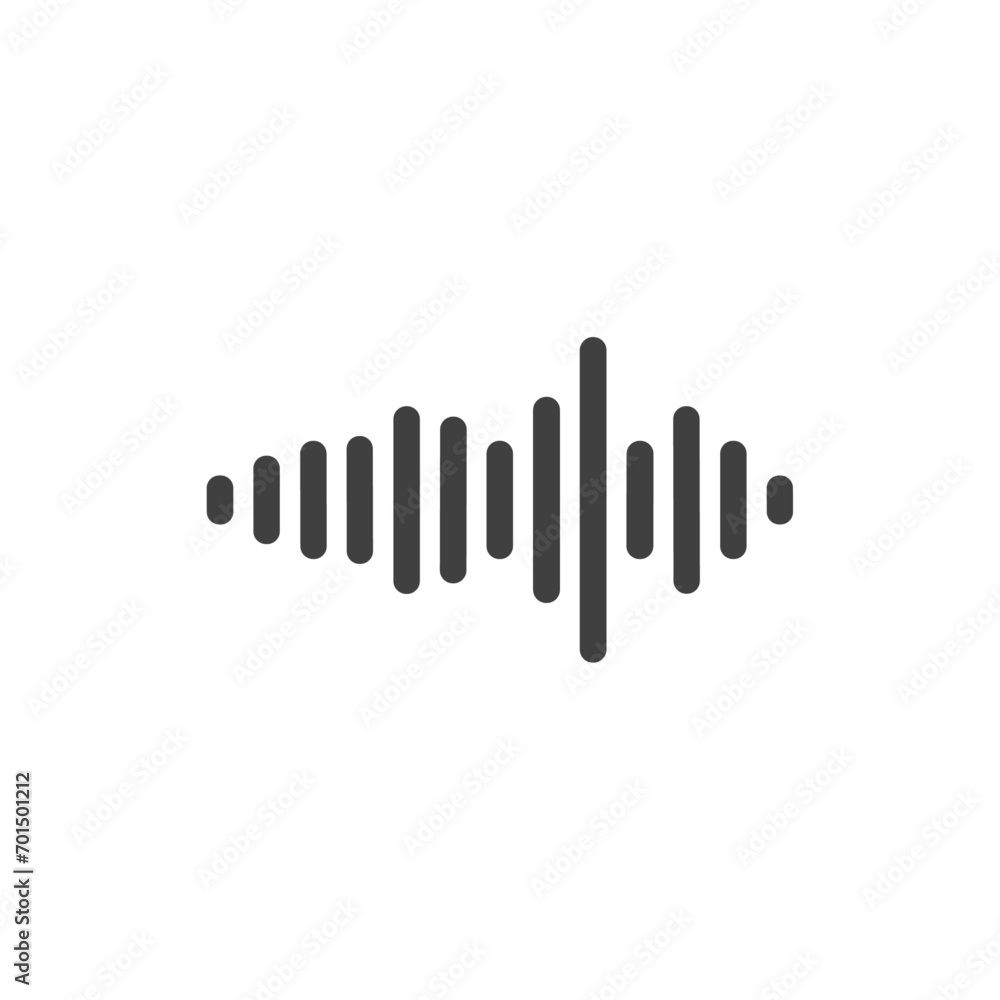 Sound wave icon flat vector design Sound wave icon flat vector design
