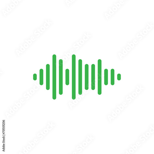 Sound wave icon flat vector design