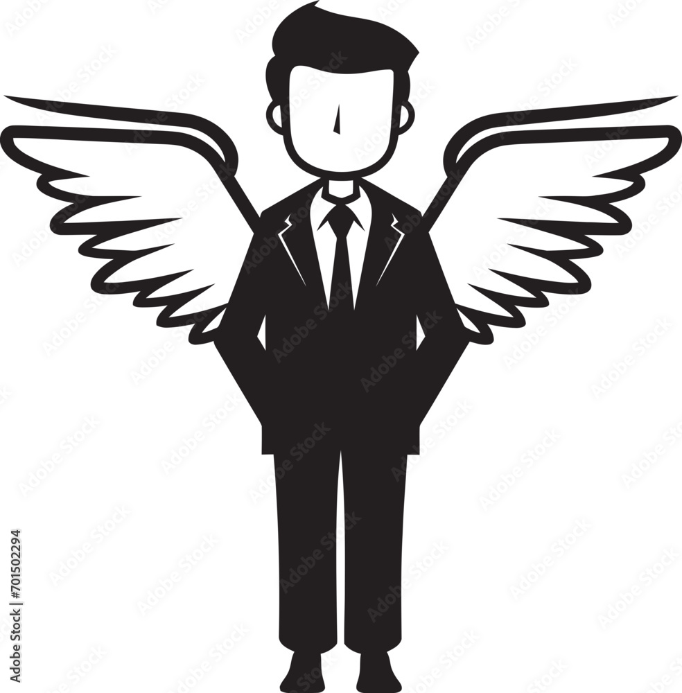 Celestial Strategy Monochromatic Wings for Investors Nimbus Investments Male Investor’s Iconic Vector Celestial Strategy Monochromatic Wings for Investors Nimbus Investments Male Investor’s Iconic Vector