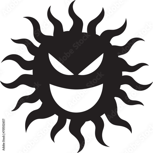 Apocalyptic Blaze Angry Sun Icon Temperamental Radiance Dark Sun’s Rage
