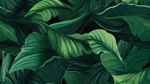 Wallpaper Mural  a close up of a green leafy plant with lots of green leaves on the bottom of the image and a black background. Torontodigital.ca
