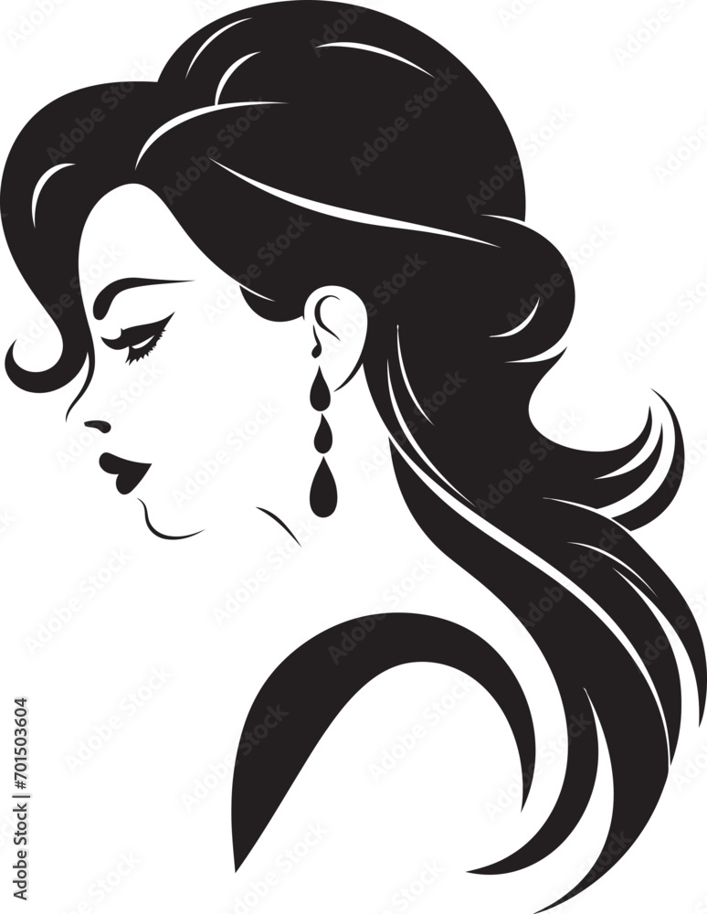 Elegant Grace Black Silhouette of a Woman Enchanting Aura Iconic Beauty Silhouette Elegant Grace Black Silhouette of a Woman Enchanting Aura Iconic Beauty Silhouette
