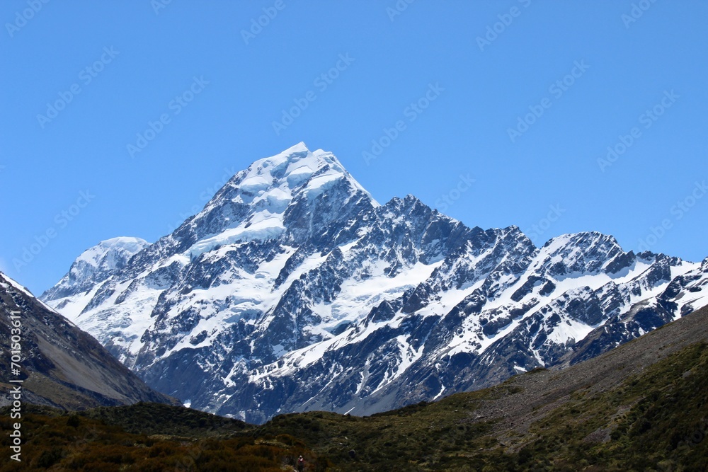 New Zealand mountains with snow