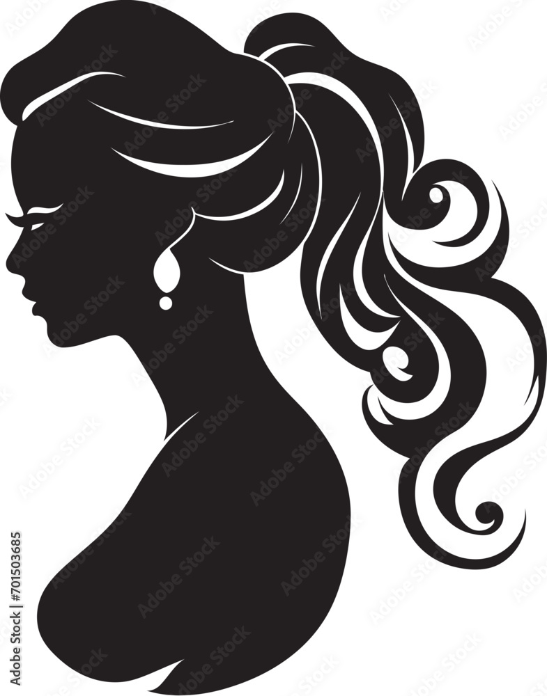 Radiant Mystique Black Womans Silhouette Serene Contours Iconic Black Beauty Radiant Mystique Black Womans Silhouette Serene Contours Iconic Black Beauty