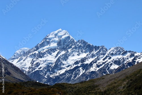 New Zealand mountains with snow © LetsSeeGoodWaves