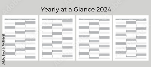 yearly at a glance 2024, calendar planner