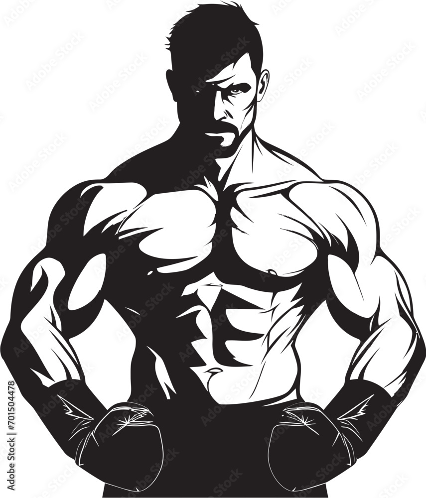 Fototapeta premium Jab Legend Black Boxer Design Fight Night Hero Vector Boxer Emblem