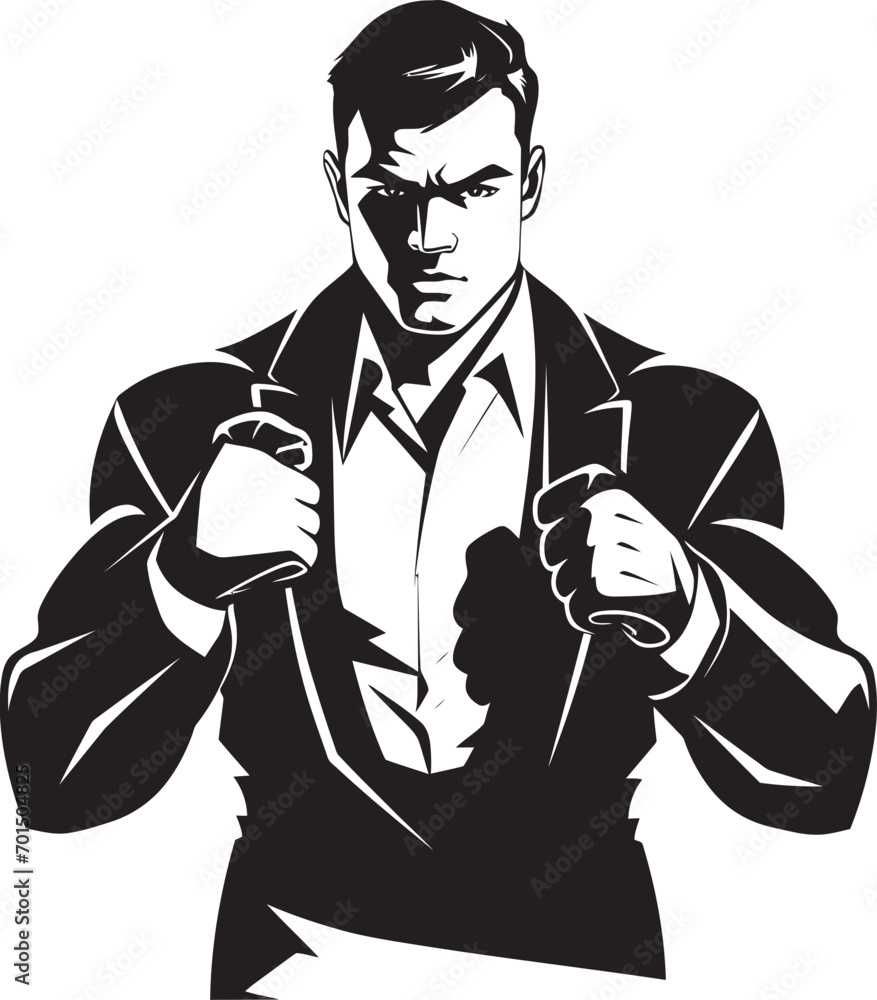 Ring Champion Vector Emblematic Boxer Man Punch Force Black Silhouette of Boxer Emblem Ring Champion Vector Emblematic Boxer Man Punch Force Black Silhouette of Boxer Emblem