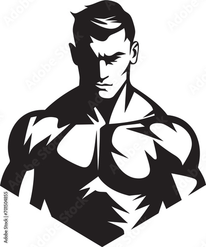 Punch Champion Iconic Black Boxer Silhouette Knockout Hero Vector Boxer Man Emblem