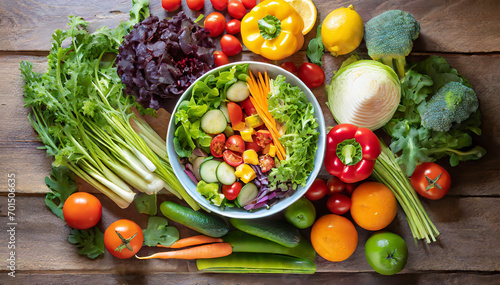 fresh vegetables on the table