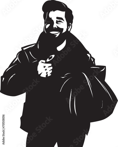 Funds Guardian Black Bag Design Wealth Warden Moneybag Emblem