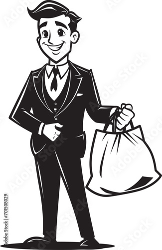 Wealth Warden Iconic Bag Design Treasury Titan Vector Emblem Icon
