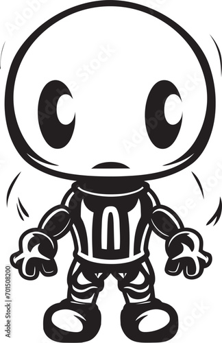 BlastBot Buddy Vector Mascot Emblem Explosive Dynamo Black Logo Icon
