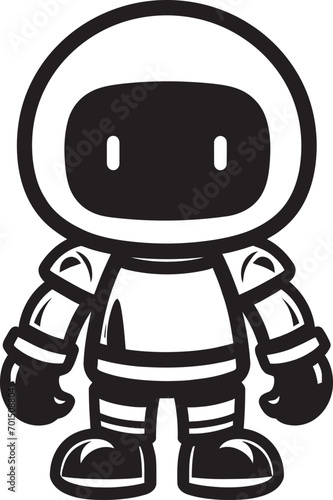 Explosive Bot Buddy Black Iconic Emblem Boom Blaster Mascot Vector Logo Icon