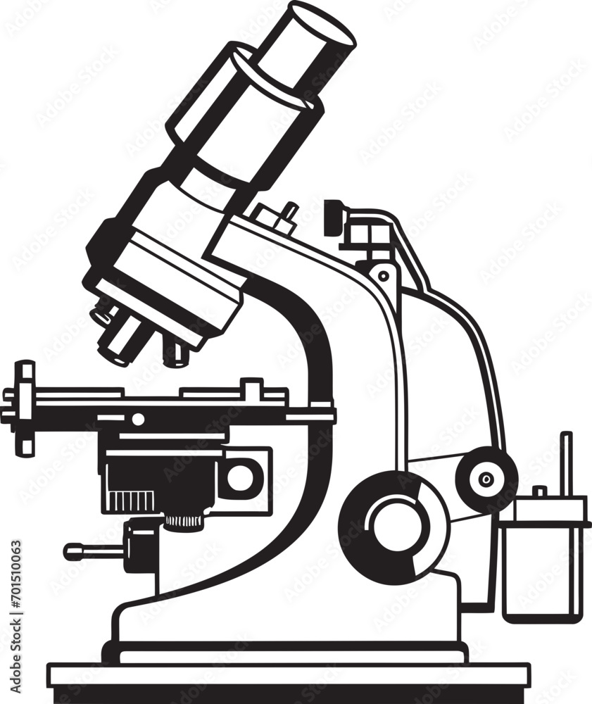 Fototapeta premium Black NanoFocus View Iconic Emblem ZoomPro Insight Vector Emblem