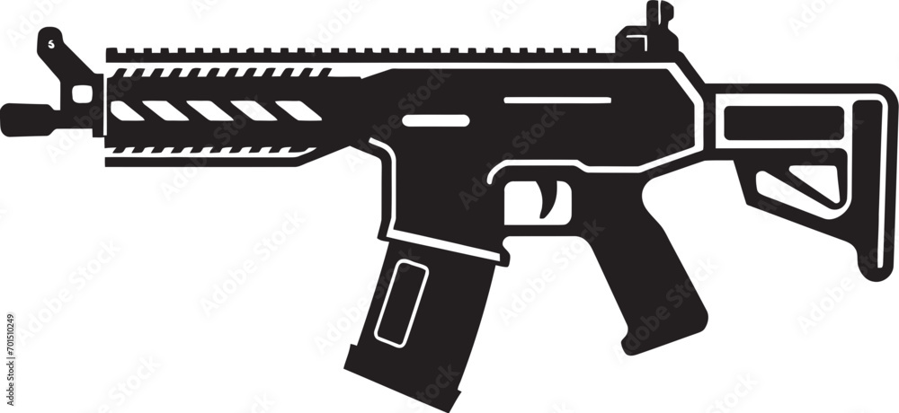 ShadowStrike Arsenal Vector Logo Advanced Weapon System Black Emblematic
