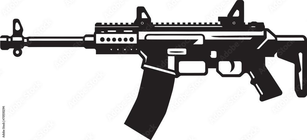 Rapid Strike Arsenal Vector Emblematic Stealth Firearm System Black Emblem Icon