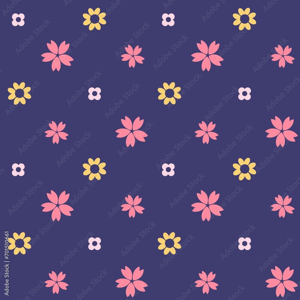 Vibrant floral seamless pattern. Floral elegance. Modern botanicals. Flower background. Abstract floral Art