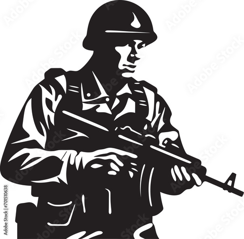 Wallpaper Mural Battlefield Weaponry Vector Icon Tactical Firearm Soldier Black Design Icon Torontodigital.ca