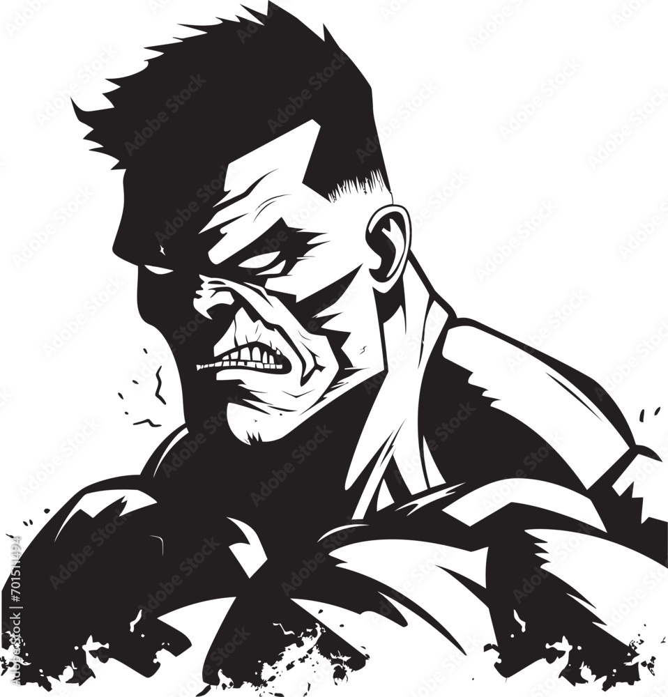 Zombie Mass Gain Vector Emblematic Ghastly Workout Icon Black Emblem Zombie Mass Gain Vector Emblematic Ghastly Workout Icon Black Emblem