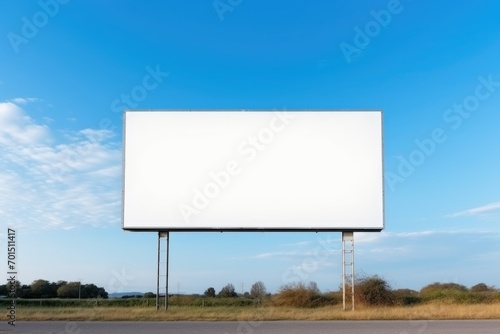 billboard and blue sky. Blank canvas for your design