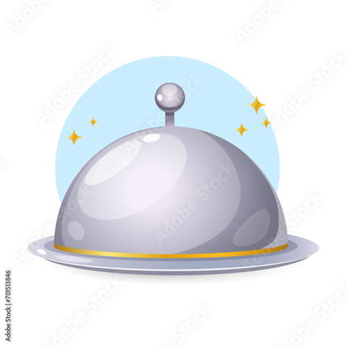 Restaurant cloche vector

