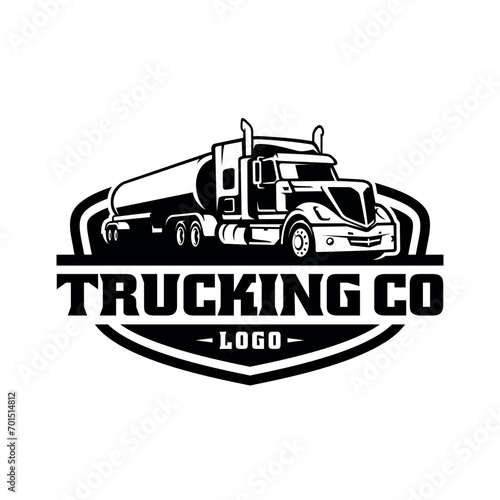 tanker truck illustration logo vector