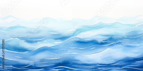 Ocean water wave blue, teal, turquoise happy ripples cartoon wave for pool party or ocean beach travel. Web banner, backdrop, wavy background graphic resource art for copy space text by Vita © Vita