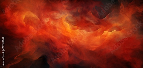 A background ablaze with fiery tongues swirling amidst billowing smoke, reminiscent of a vibrant abstract painting in a canvas.