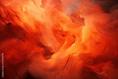 A background engulfed in swirling flames, the vivid orange and red hues merging with billowing smoke, creating a dramatic fiery canvas.